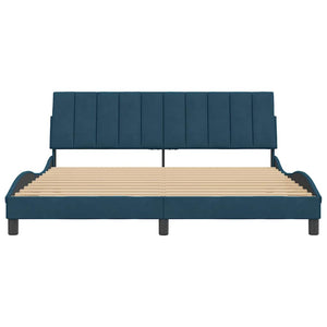 Bettgestell Hanko Blau 180x200 cm Samt