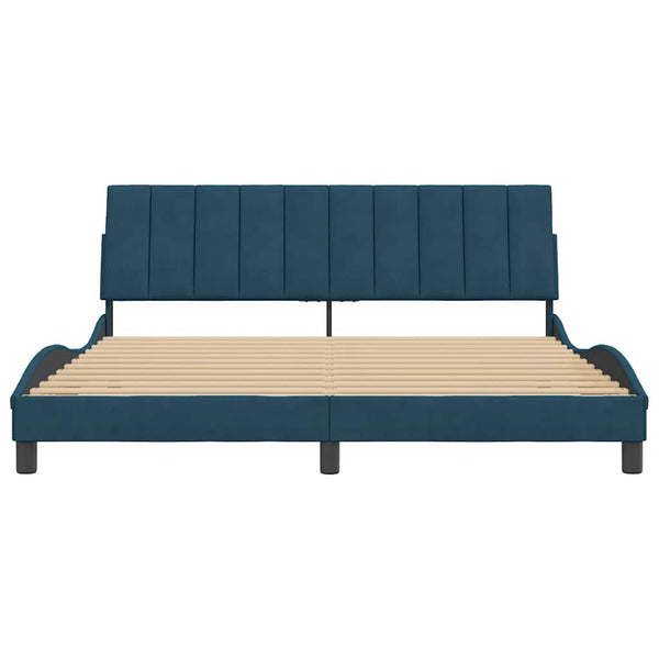 Bettgestell Hanko Blau 180x200 cm Samt