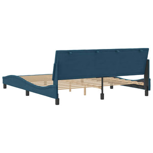 Bettgestell Hanko Blau 180x200 cm Samt