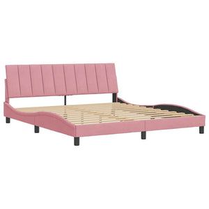 Bettgestell Hanko Rosa 180x200 cm Samt