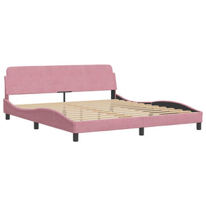 Bettgestell Hanko Rosa 180x200 cm Samt