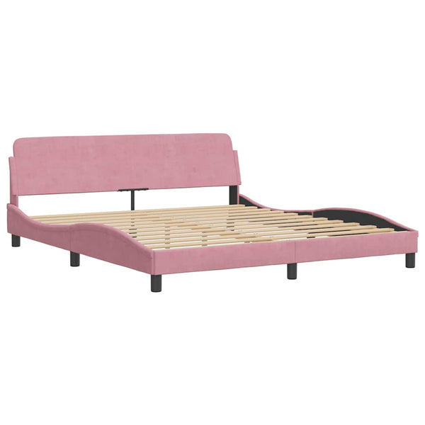 Bettgestell Hanko Rosa 180x200 cm Samt
