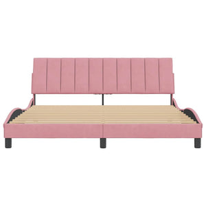 Bettgestell Hanko Rosa 180x200 cm Samt