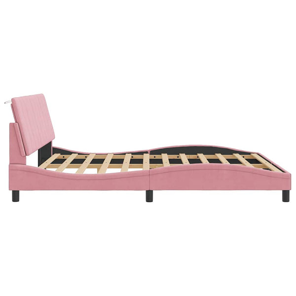 Bettgestell Hanko Rosa 180x200 cm Samt