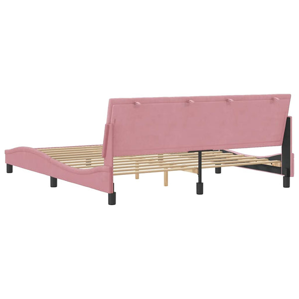 Bettgestell Hanko Rosa 180x200 cm Samt