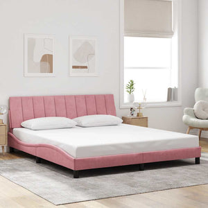 Bettgestell Hanko Rosa 180x200 cm Samt
