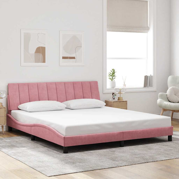 Bettgestell Hanko Rosa 180x200 cm Samt