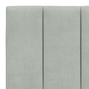 Bettgestell Hanko 200x200 cm Hellgrau Samt