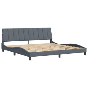 Bettgestell Dunkelgrau 200x200 cm Samt