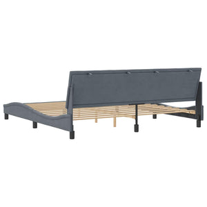 Bettgestell Dunkelgrau 200x200 cm Samt
