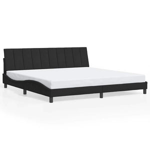 Bettgestell Samt Schwarz 200x200 cm