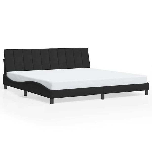 Bettgestell Samt Schwarz 200x200 cm