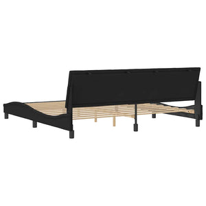 Bettgestell Samt Schwarz 200x200 cm
