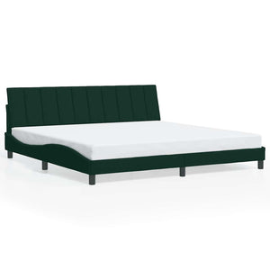 Bettgestell Samt Dunkelgrün 200x200 cm
