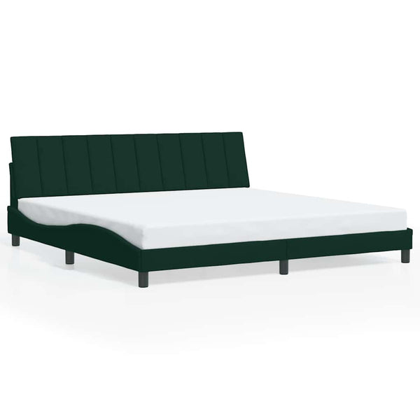 Bettgestell Samt Dunkelgrün 200x200 cm