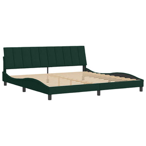 Bettgestell Samt Dunkelgrün 200x200 cm