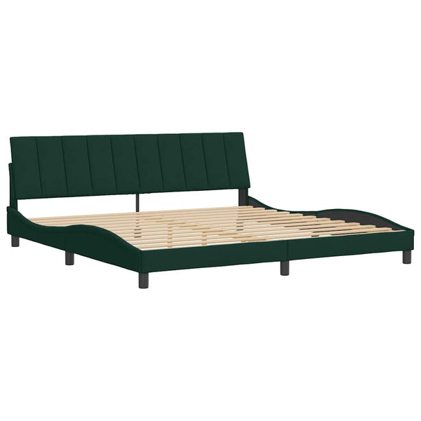 Bettgestell Samt Dunkelgrün 200x200 cm