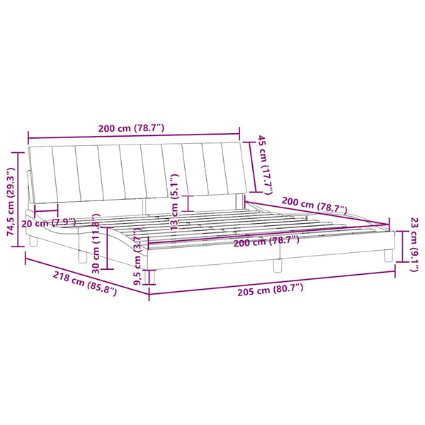 Bettgestell Samt Dunkelgrün 200x200 cm