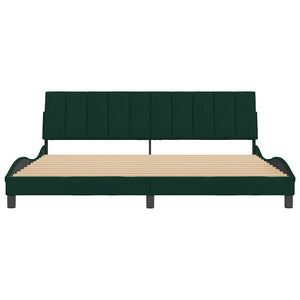 Bettgestell Samt Dunkelgrün 200x200 cm