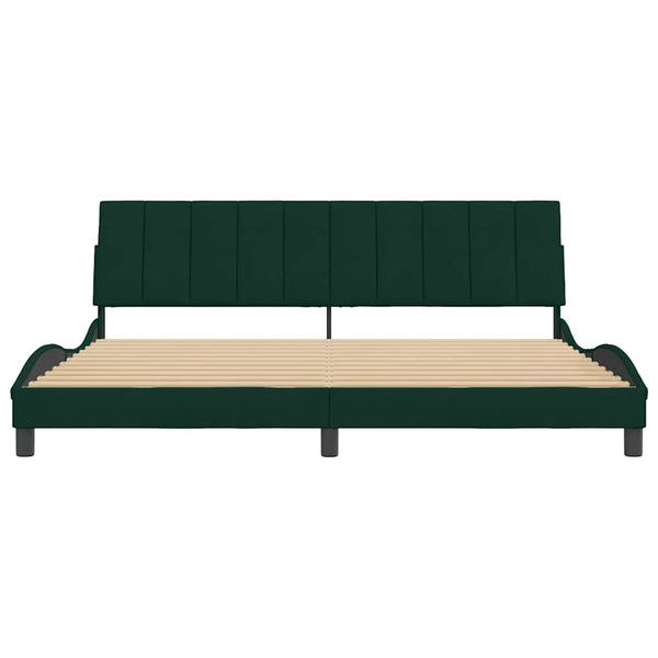 Bettgestell Samt Dunkelgrün 200x200 cm