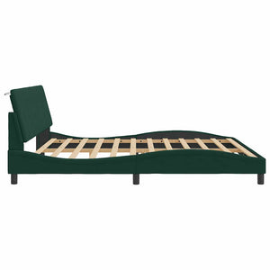 Bettgestell Samt Dunkelgrün 200x200 cm