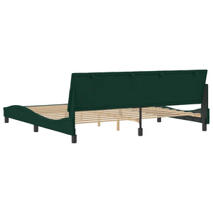 Bettgestell Samt Dunkelgrün 200x200 cm