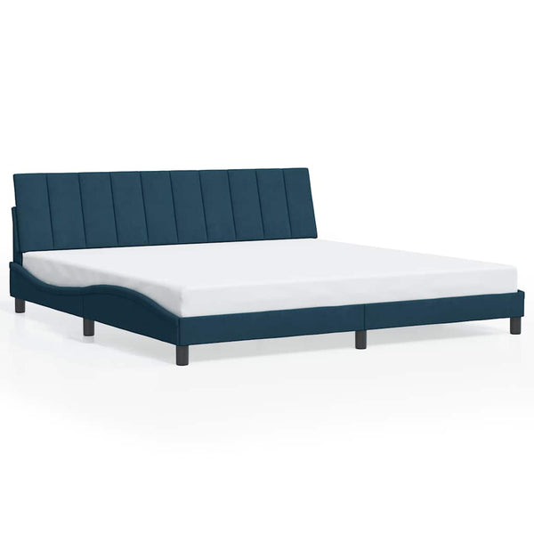 Bettgestell Hanko Blau 200x200 cm Samt