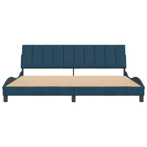Bettgestell Hanko Blau 200x200 cm Samt