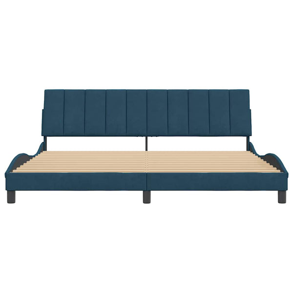 Bettgestell Hanko Blau 200x200 cm Samt