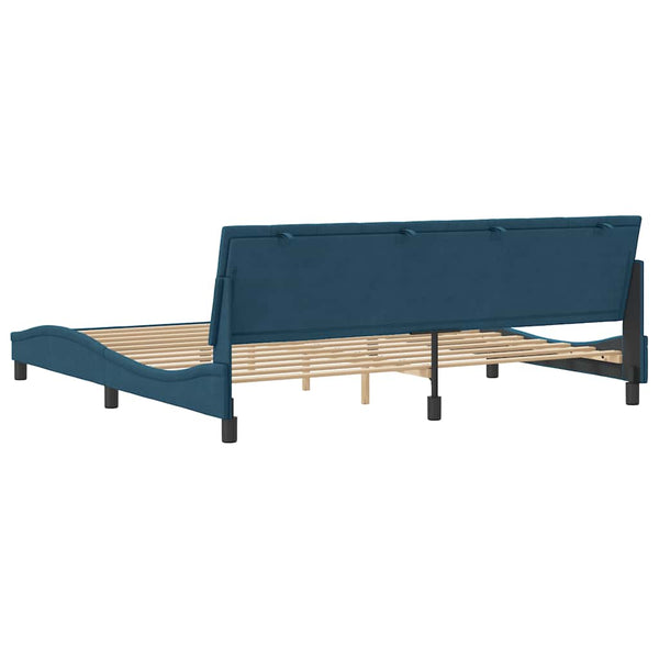 Bettgestell Hanko Blau 200x200 cm Samt