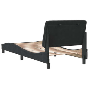 Bettgestell Schwarz Samt 80x200 cm