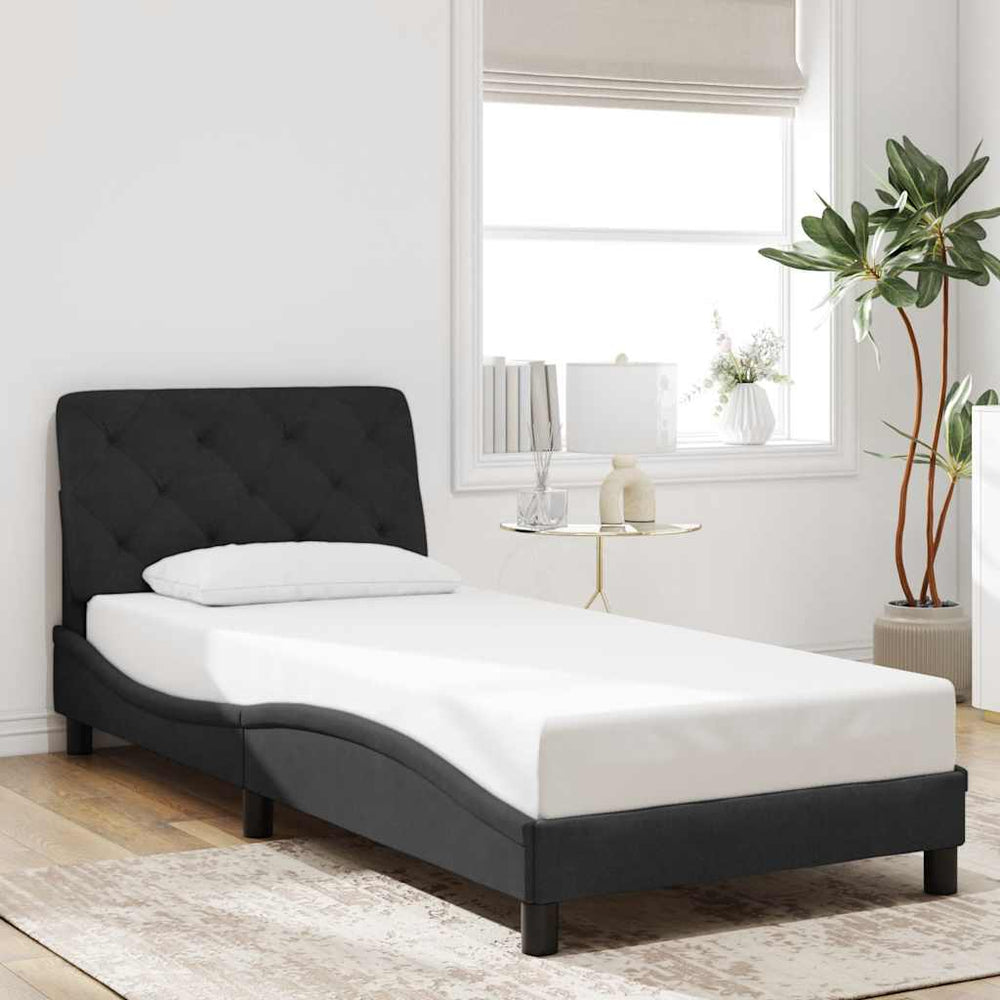 vidaXL Bed Frame without Mattress Black 80x200 cm Velvet