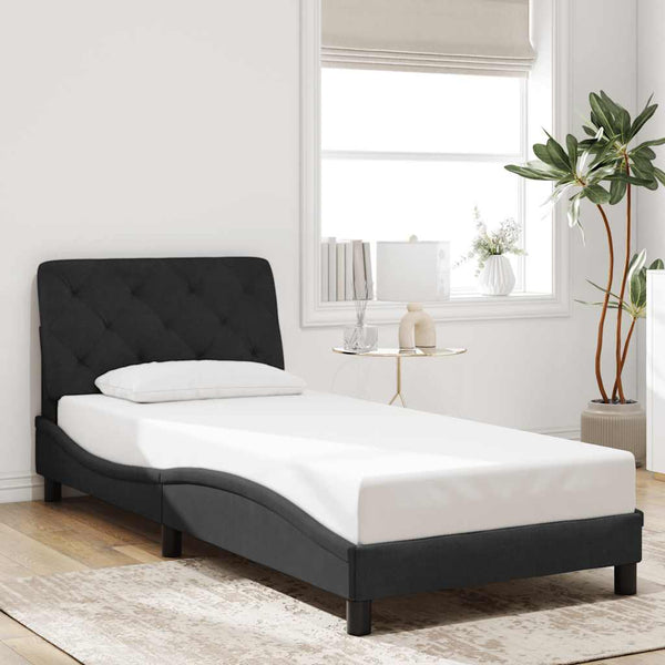 Bettgestell Schwarz Samt 90x190 cm