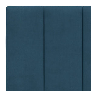 Bettgestell Blau Samt 90x190 cm