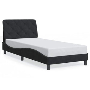 Bettgestell Schwarz Samt 90x200 cm