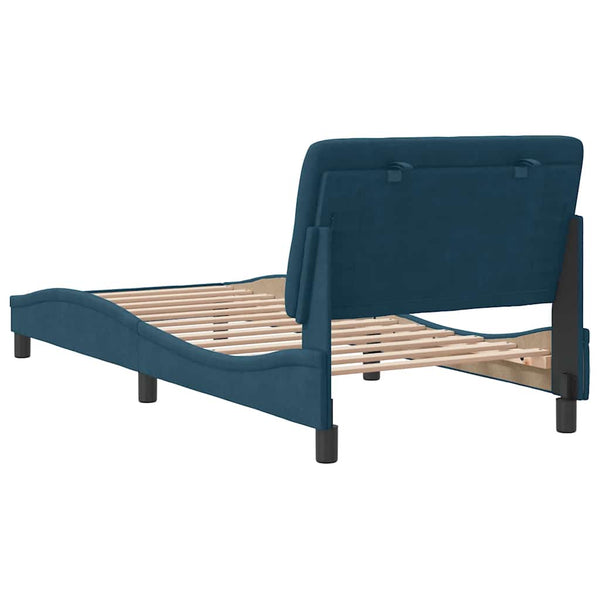 Bettgestell Blau Samt 90x200 cm
