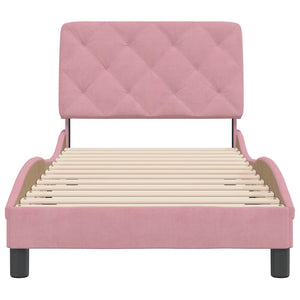Bettgestell Rosa Samt 90x200 cm