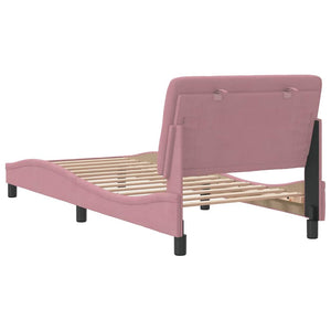 Bettgestell Rosa Samt 90x200 cm