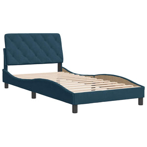 Bettgestell Blau 100x200 cm Samt