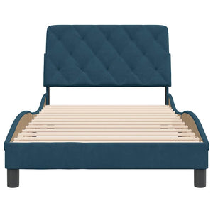 Bettgestell Blau 100x200 cm Samt
