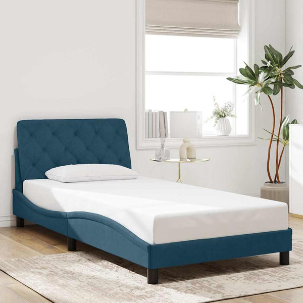 Bettgestell Blau 100x200 cm Samt