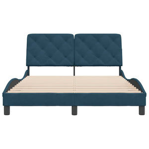Bettgestell Blau 120x200 cm Samt