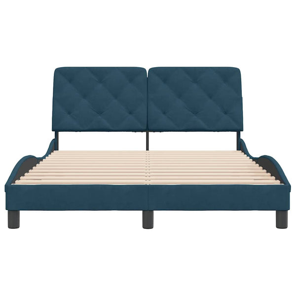 Bettgestell Blau 120x200 cm Samt