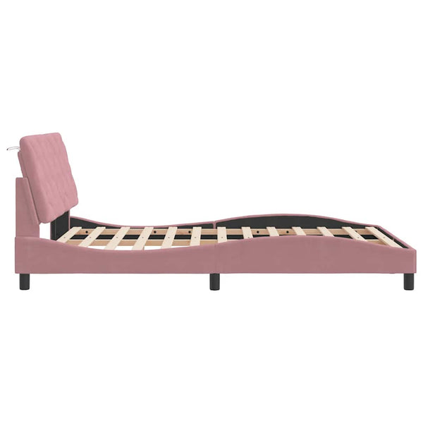 Bettgestell Rosa Samt 120x200 cm