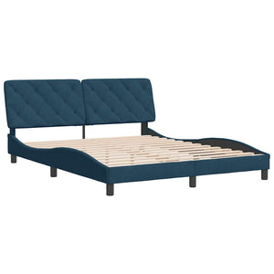 Bettgestell Blau Samt 160x200 cm