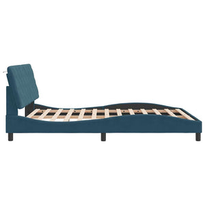 Bettgestell Blau Samt 160x200 cm
