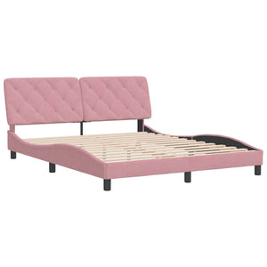 Bettgestell Rosa Samt 160x200 cm
