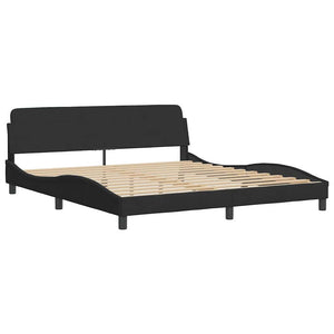 Bettgestell Schwarz Samt 180x200 cm