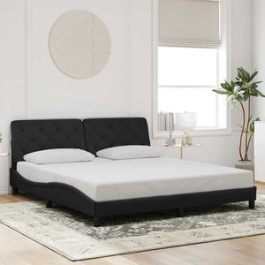 Bettgestell Schwarz Samt 180x200 cm