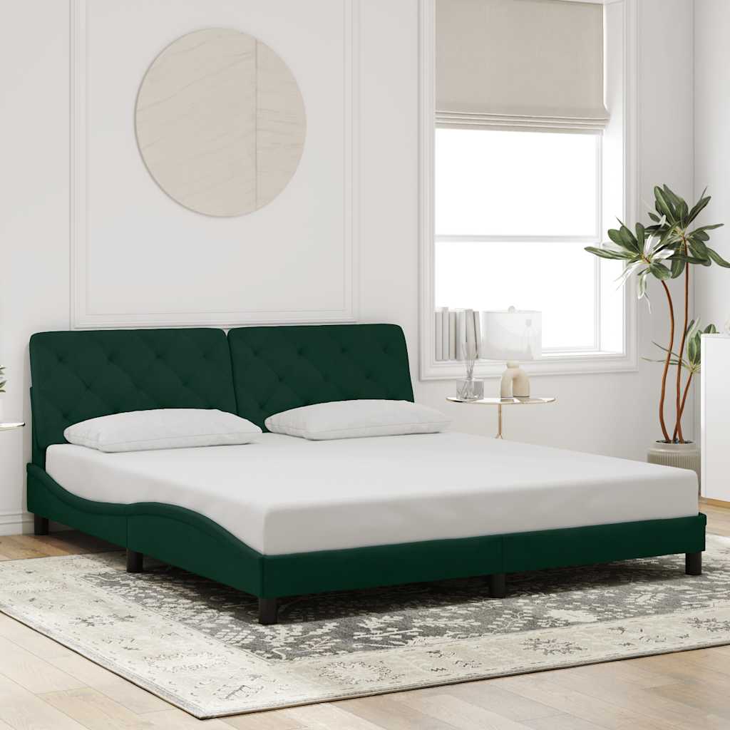 Bettgestell Dunkelgrün 180x200 cm Samt